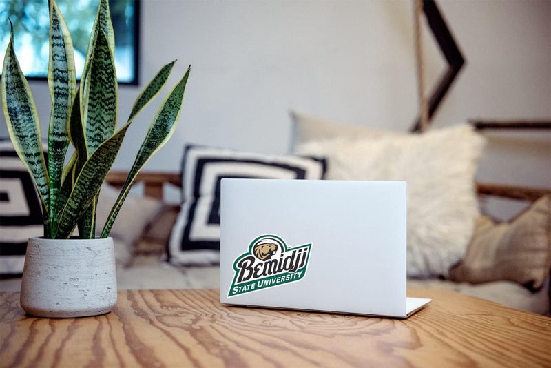 Nudge Printing Full Bemidji State University Beavers Script Beavers Logo with Bucky Weatherproof Vinyl Sticker Car Decal from - Image 3